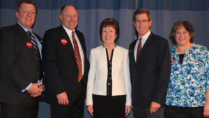 U.S. Sen Susan Collins and four from Allen Insurance and Financial 