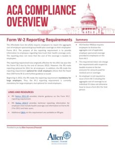 Affordable Care Act Compliance Notes - 6 Jan 2021 - cover image