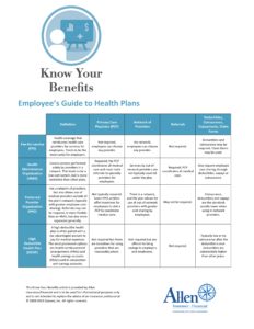 Employee's Guide to Health Plans