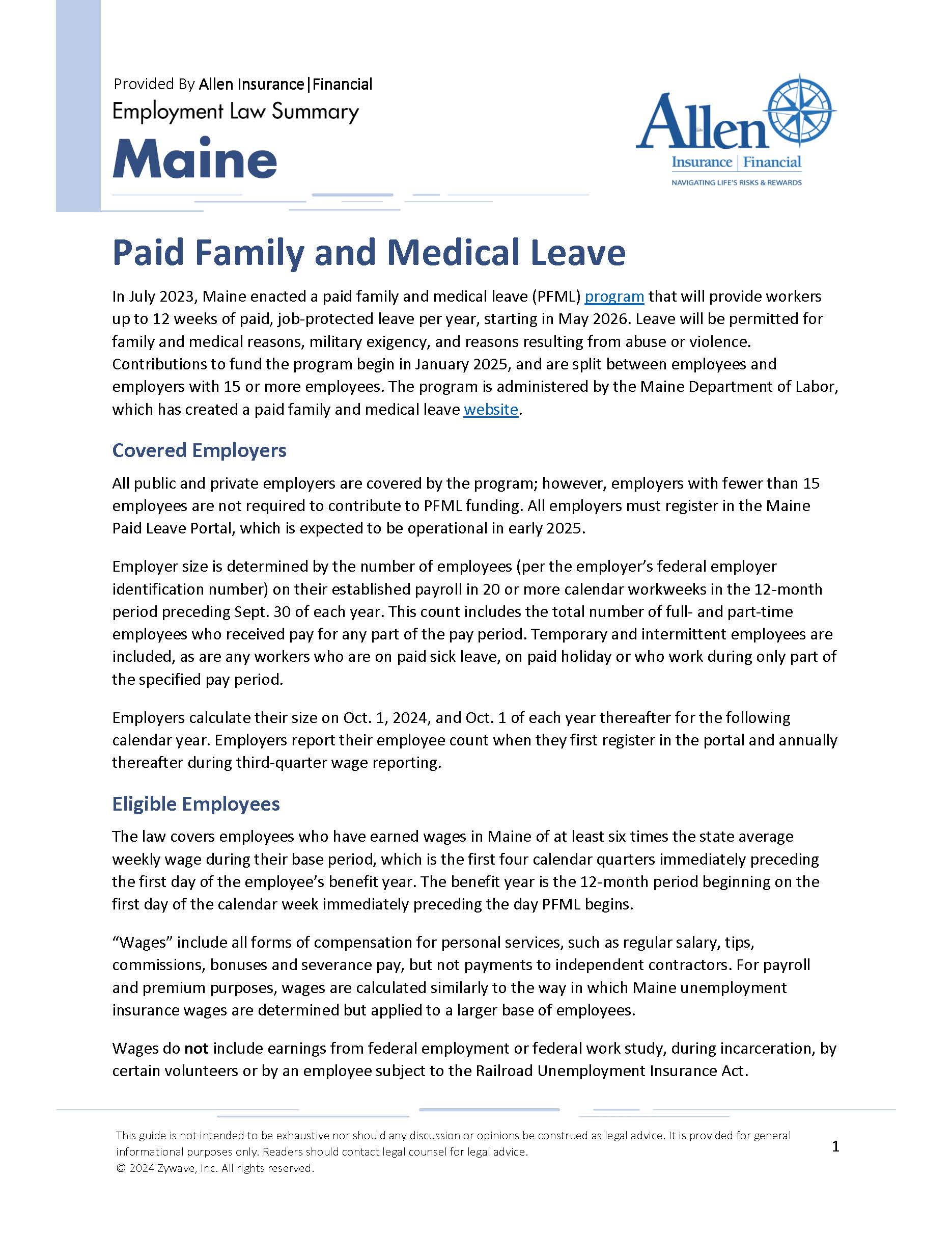 Prepare for Maine&rsquo;s Paid Family and Medical Leave Program 